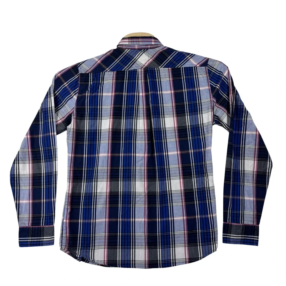 Levi's Shirt Mens M Blue‎ Plaid Long Sleeve Button Down
